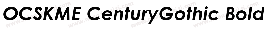 OCSKME CenturyGothic Bold字体转换